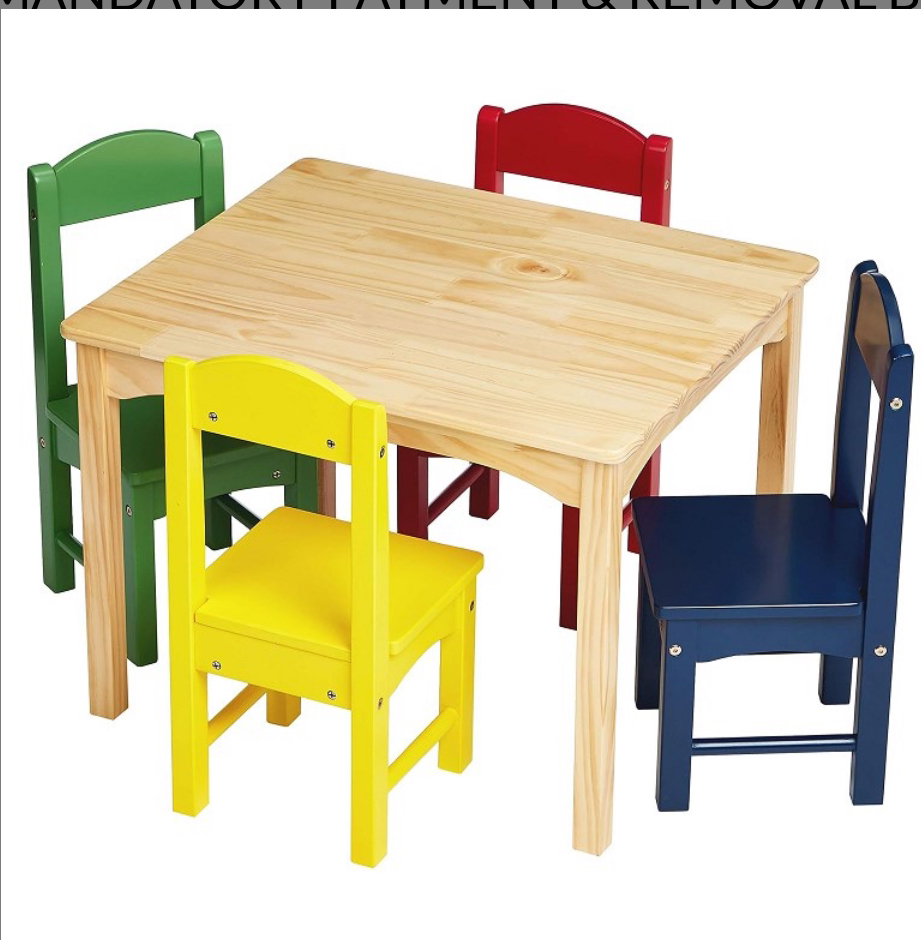 5pc kids chair and table set