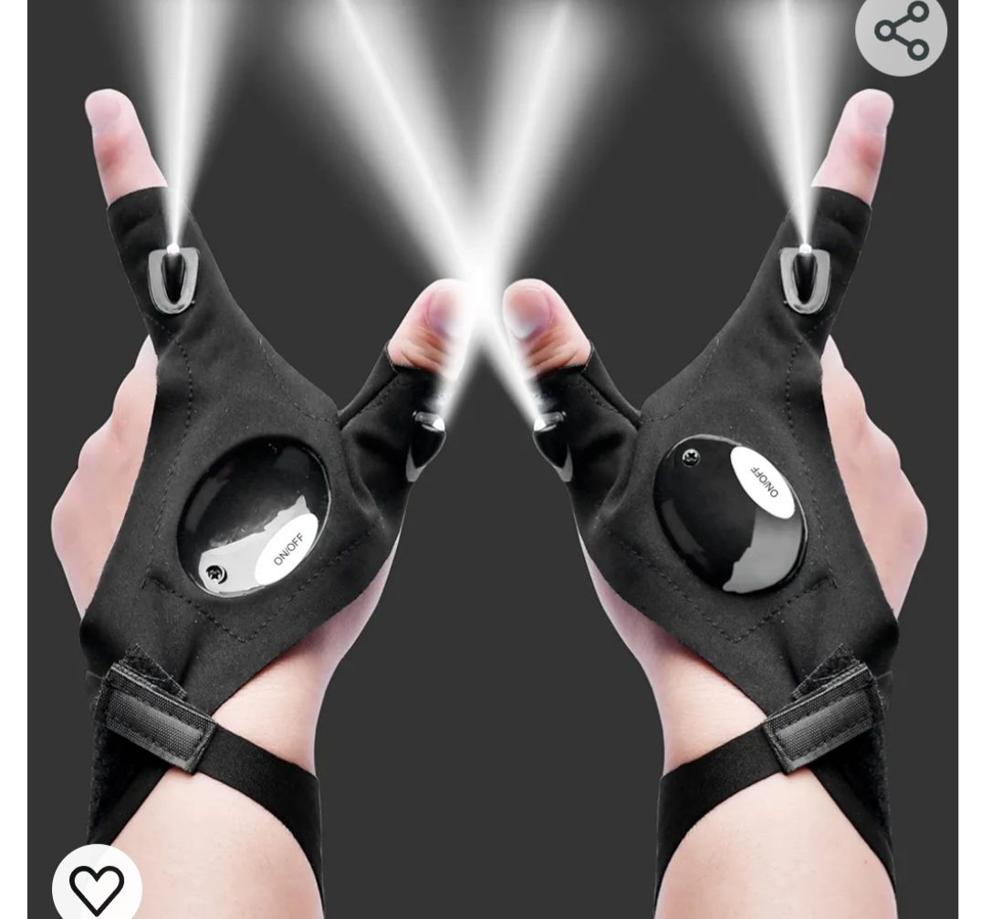 🏈 Brand New Flashlight Gloves Waterproof Hands-Free Light Gadget