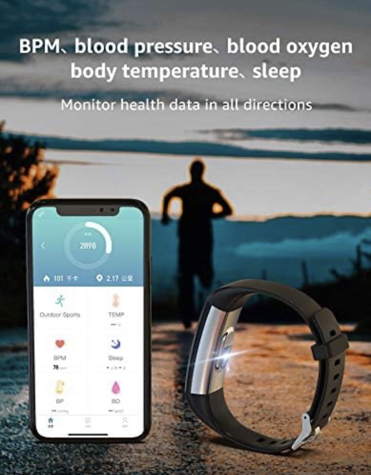 Fitness Tracker with Blood Pressure Heart Rate Sleep Monitor image indicator(7)