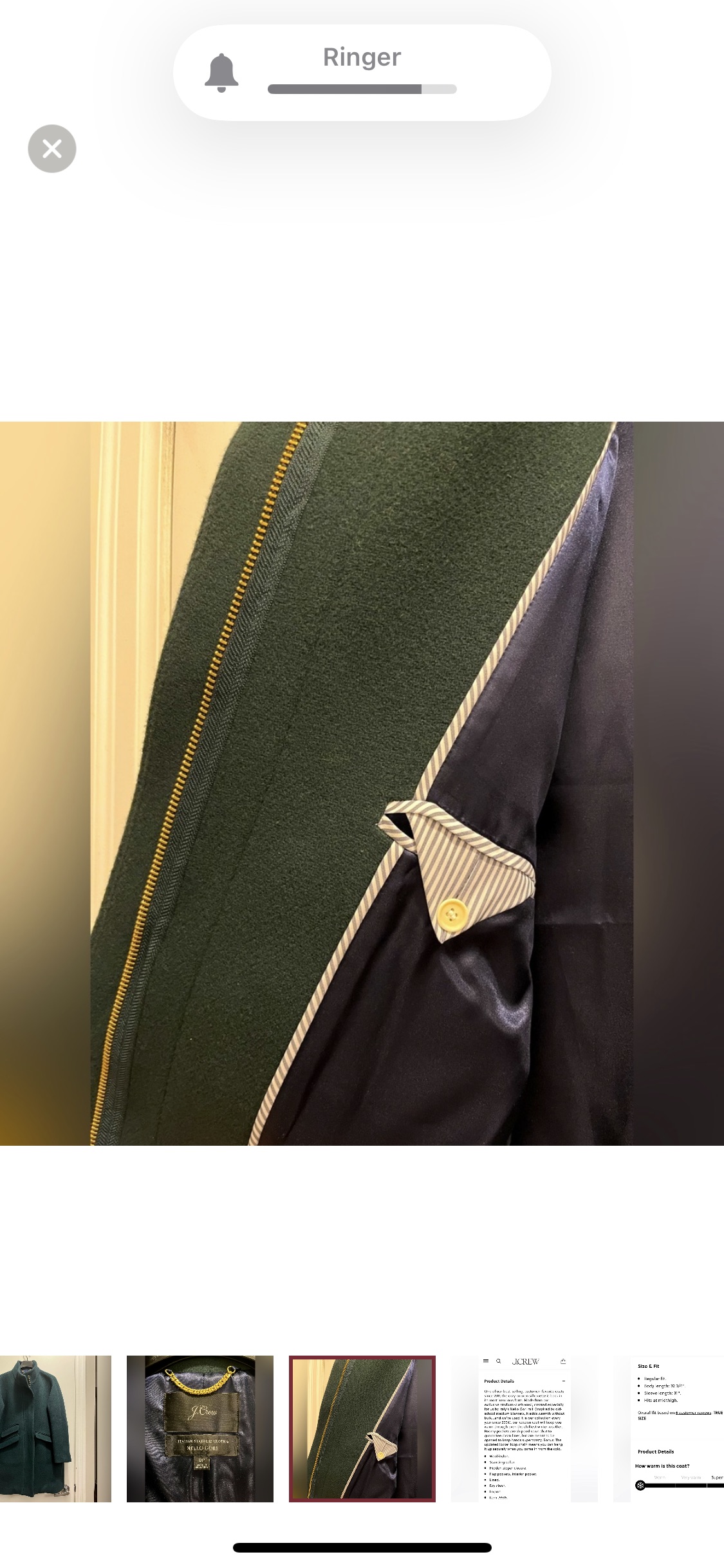 J. Crew Cocoon Coat in Stadium Wool image indicator(8)