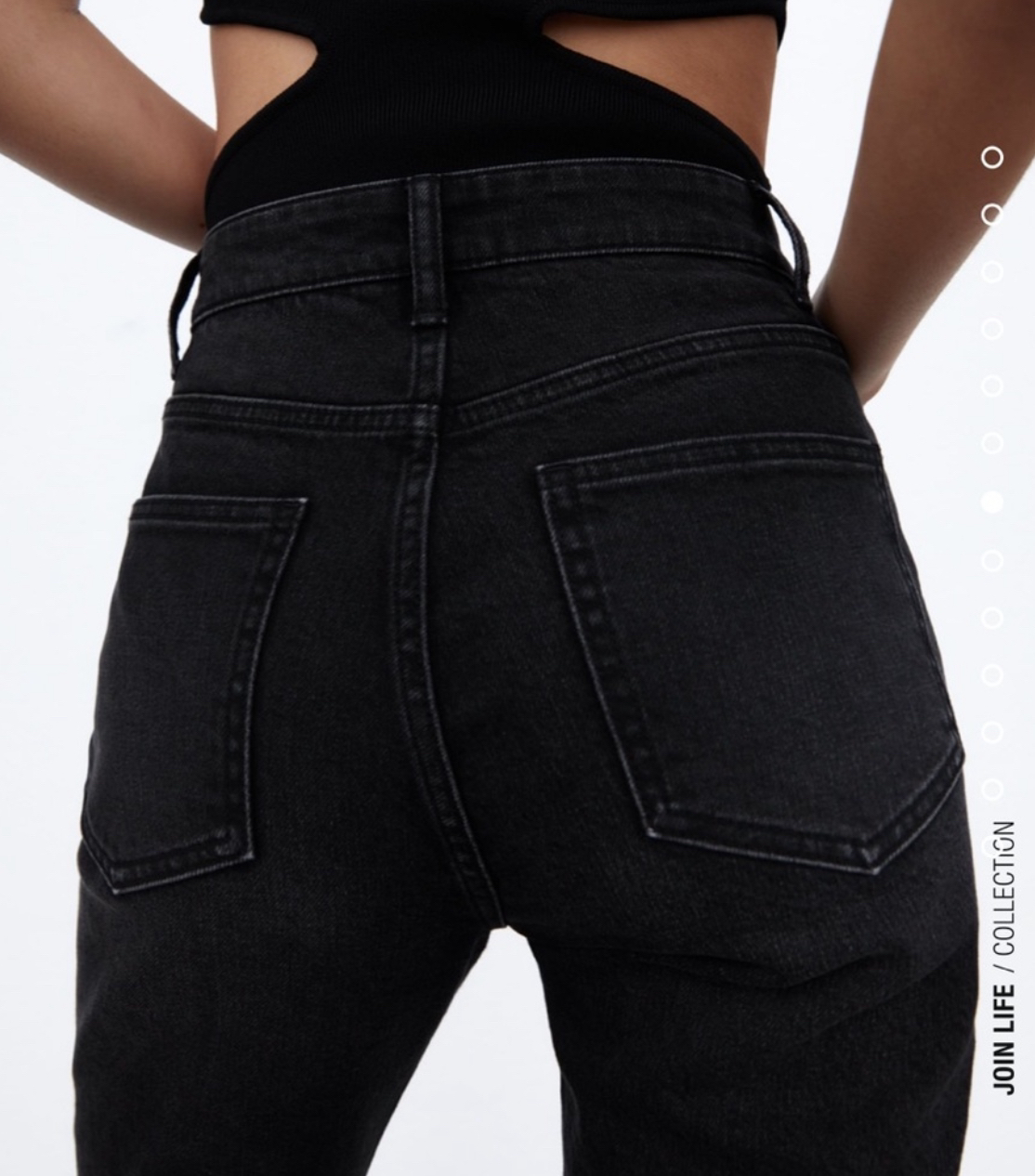 Zara black split slim jeans - photo 3