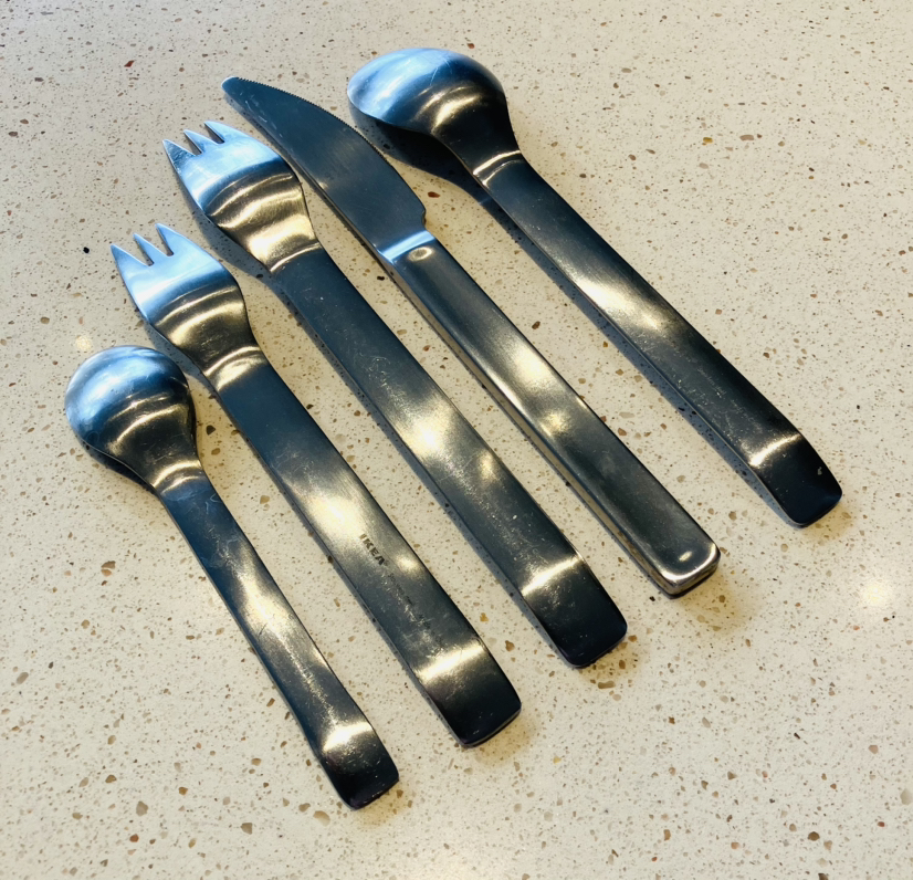 58-Piece Vintage IKEA POEM stainless steel cutlery/flatware - photo 2