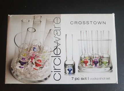 Glass Vodka shot set 7pc thumbnail