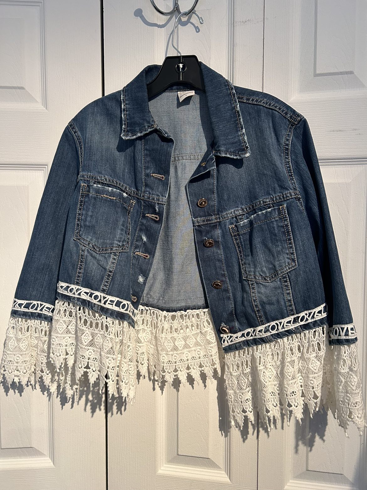 Jean jacket cropped , made in Italy thumbnail