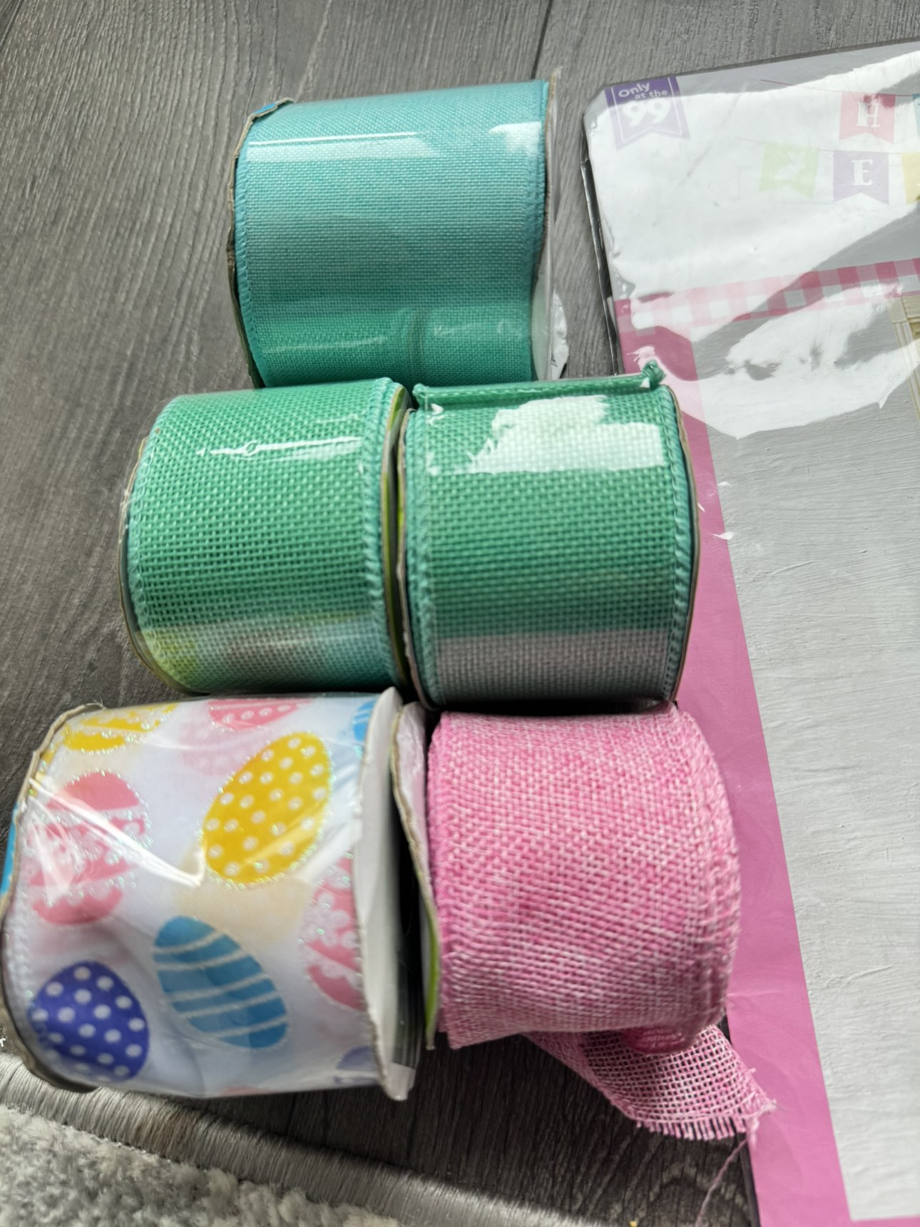 Easter ribbon/ Spring ribbon Easter door decor all new craft thumbnail