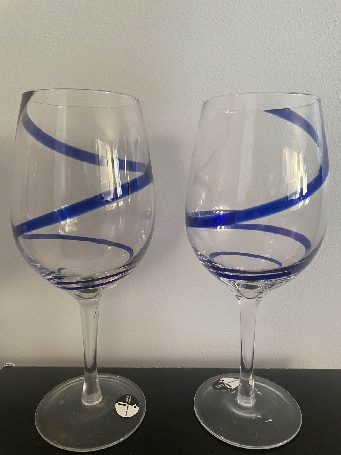 Price drop! Crate & Barrel mouth blown wine glasses 🥕