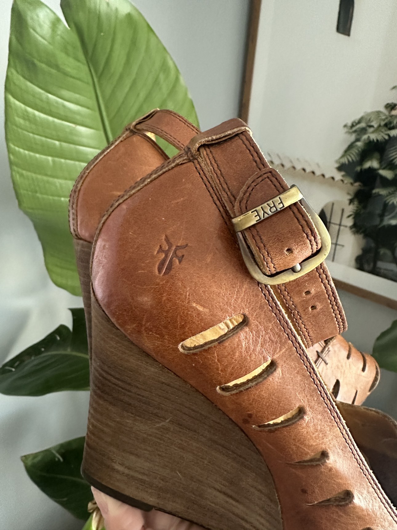 Frye Peep Toe Wedge Sandles - photo 2