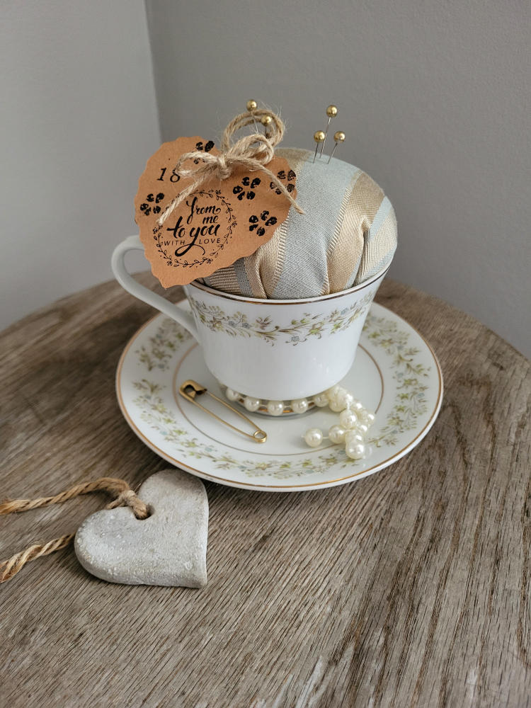 Vintage China Teacup Pin Cushion image indicator(2)