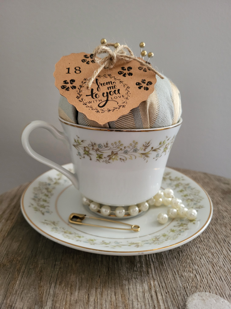 Vintage China Teacup Pin Cushion image indicator(3)
