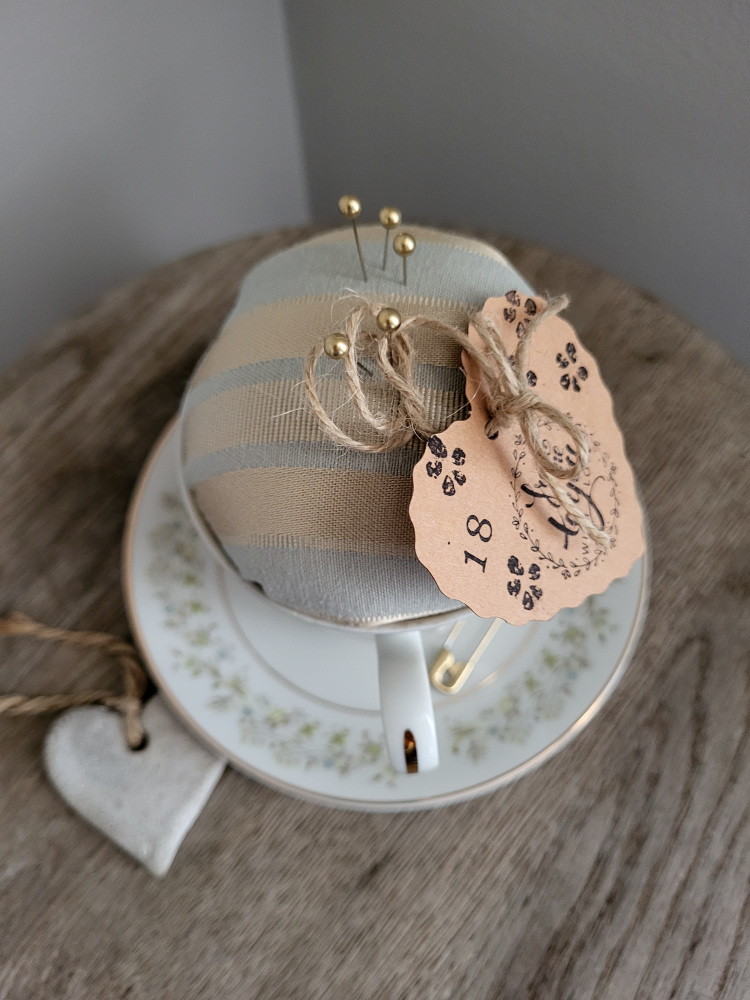 Vintage China Teacup Pin Cushion image indicator(7)