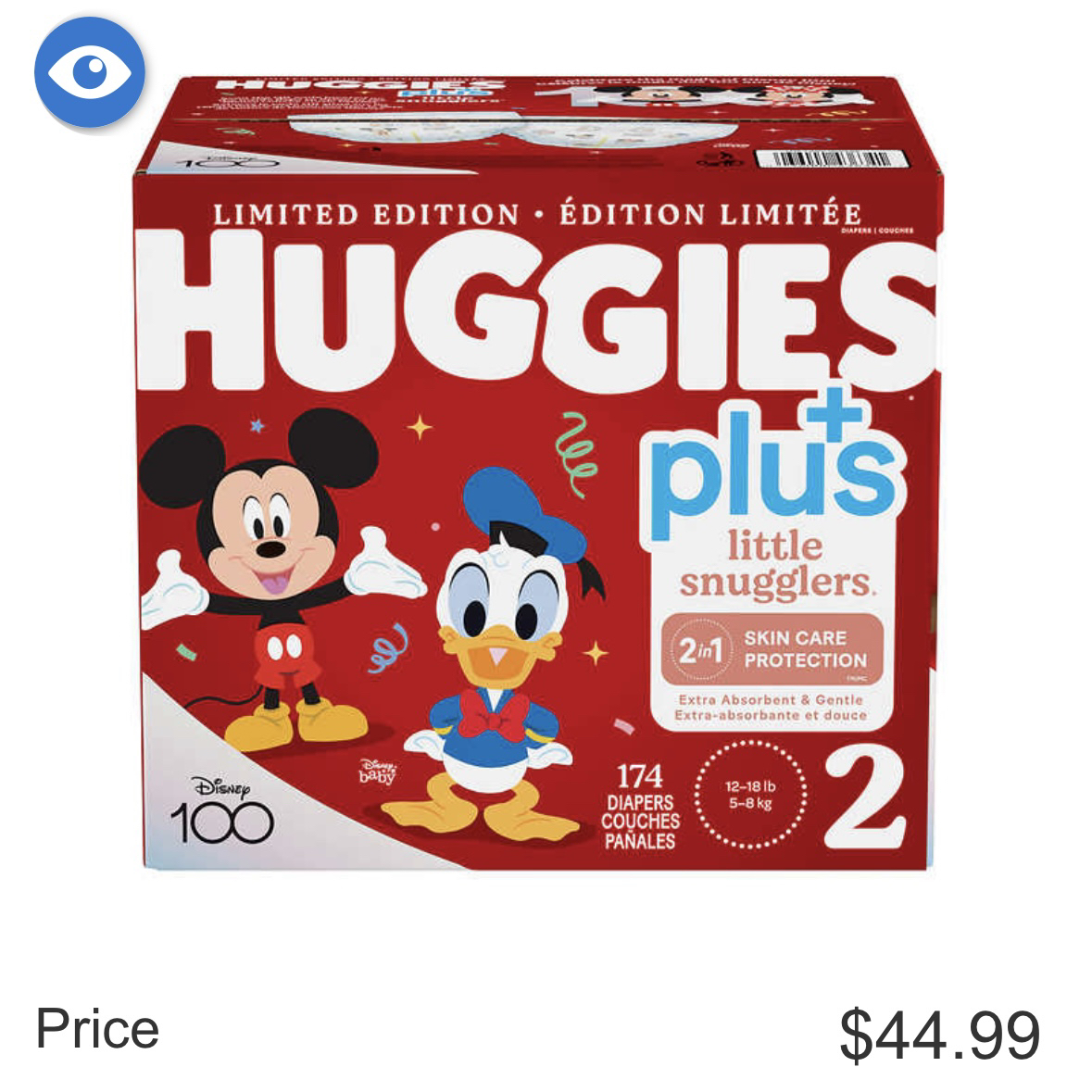 Huggies Diaper #2  174 count