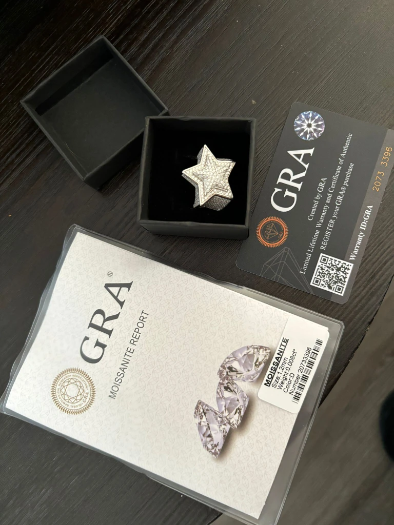 🔥 "Illuminate Your Love: S925 Star-Shaped Moissanite Ring - photo 3