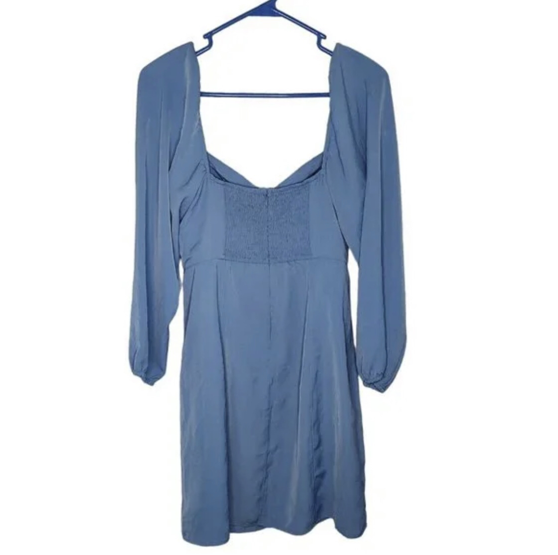 Abercrombie Blue Long Sleeve Corset Seamed Mini Dress - photo 4