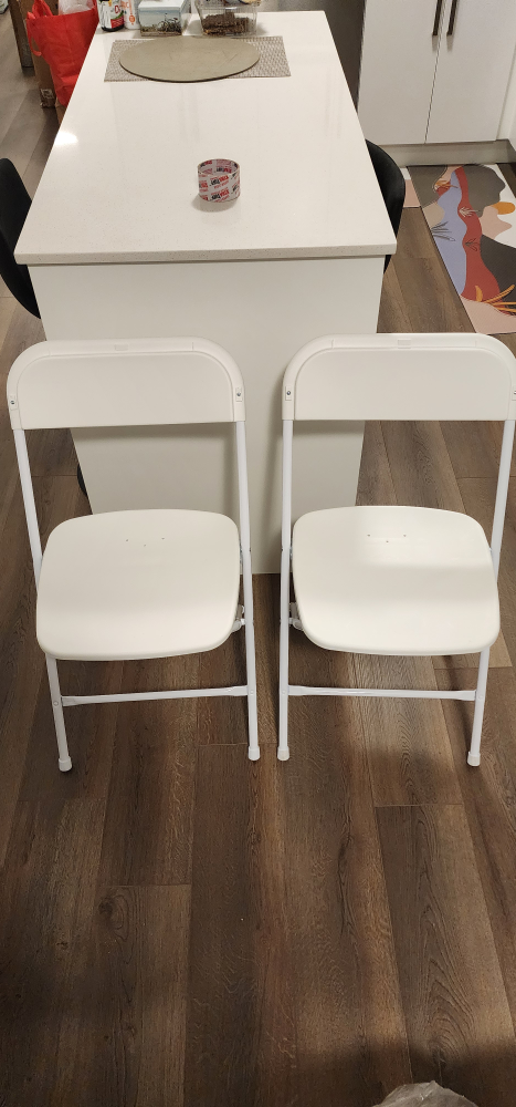 White Plastic Folding Chair - 10 Chairs thumbnail