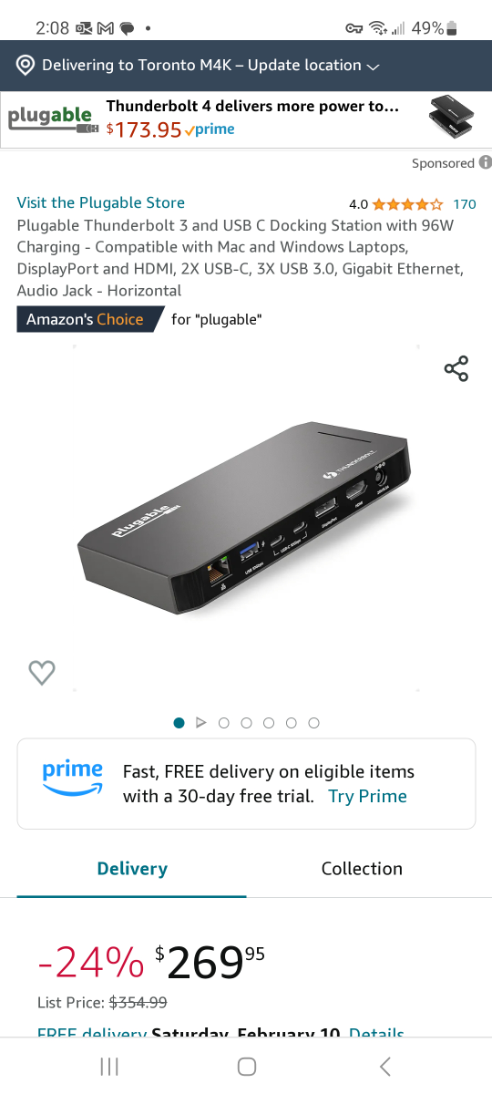 Plugable Thunderbolt 3 and USB C Docking Station