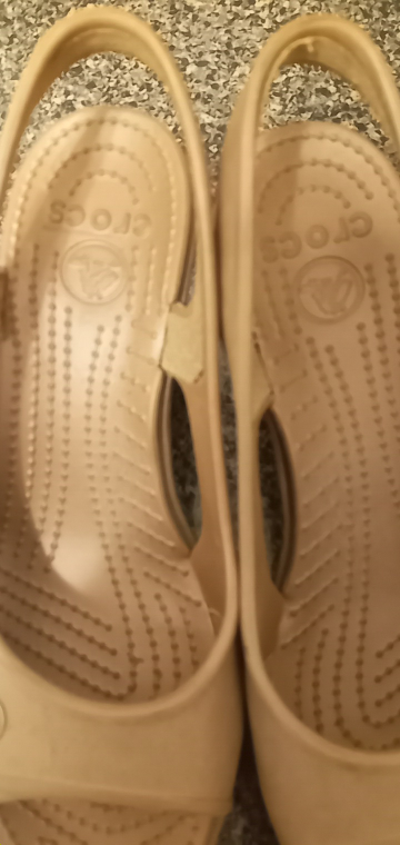 womans wedge crocs size 7 but fits more like a 6.5 - photo 2