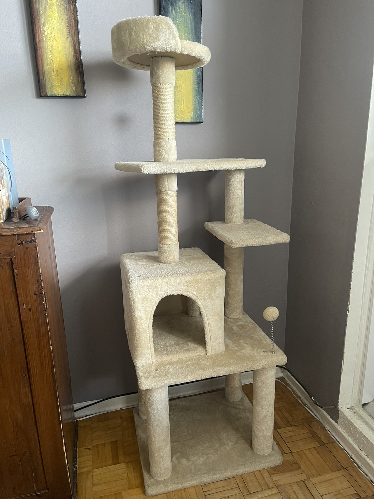 Cat or kitten tower/tree/condo - 1.5m tall thumbnail