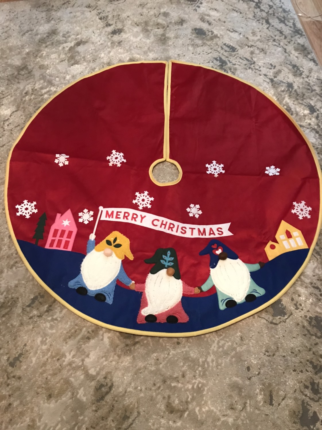Christmas gnome tree skirt thumbnail