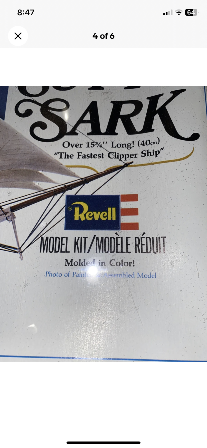 VINTAGE REVELL CUTTY SARK 5401 MODEL KIT 1979 Made In USA - photo 4