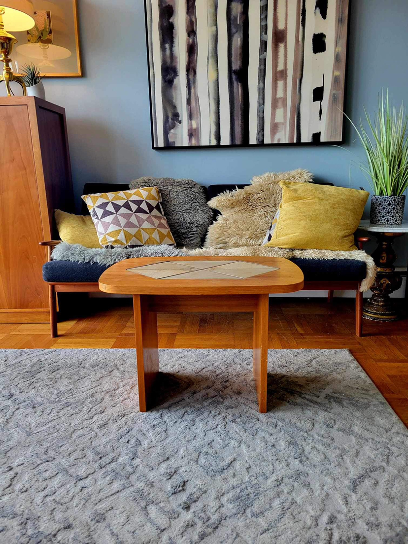 Danish Made Teak Tiled Coffee Table/Side table by Gangso thumbnail