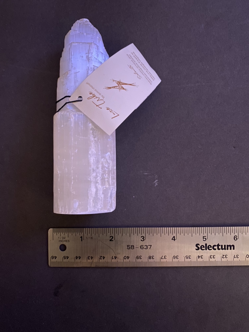 Genuine Crystal Moroccan Selenite Tower Large NWT image indicator(2)