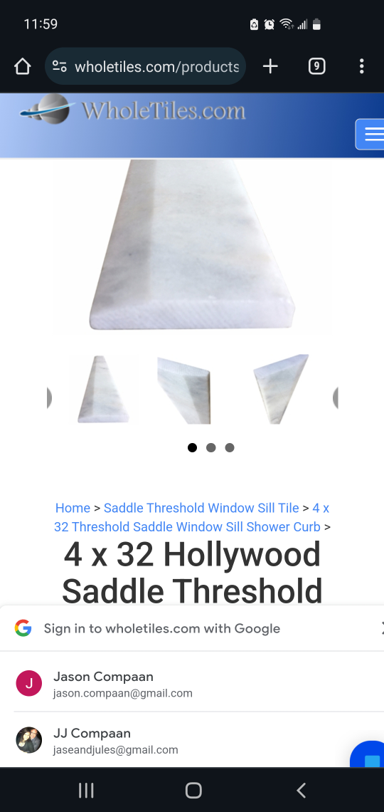 Marble threshold