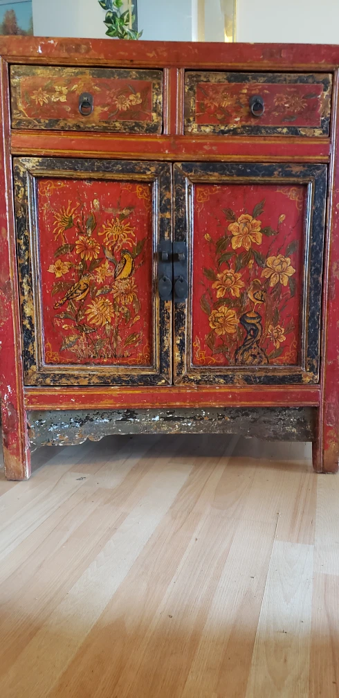 Hand painted dresser - Solid wood