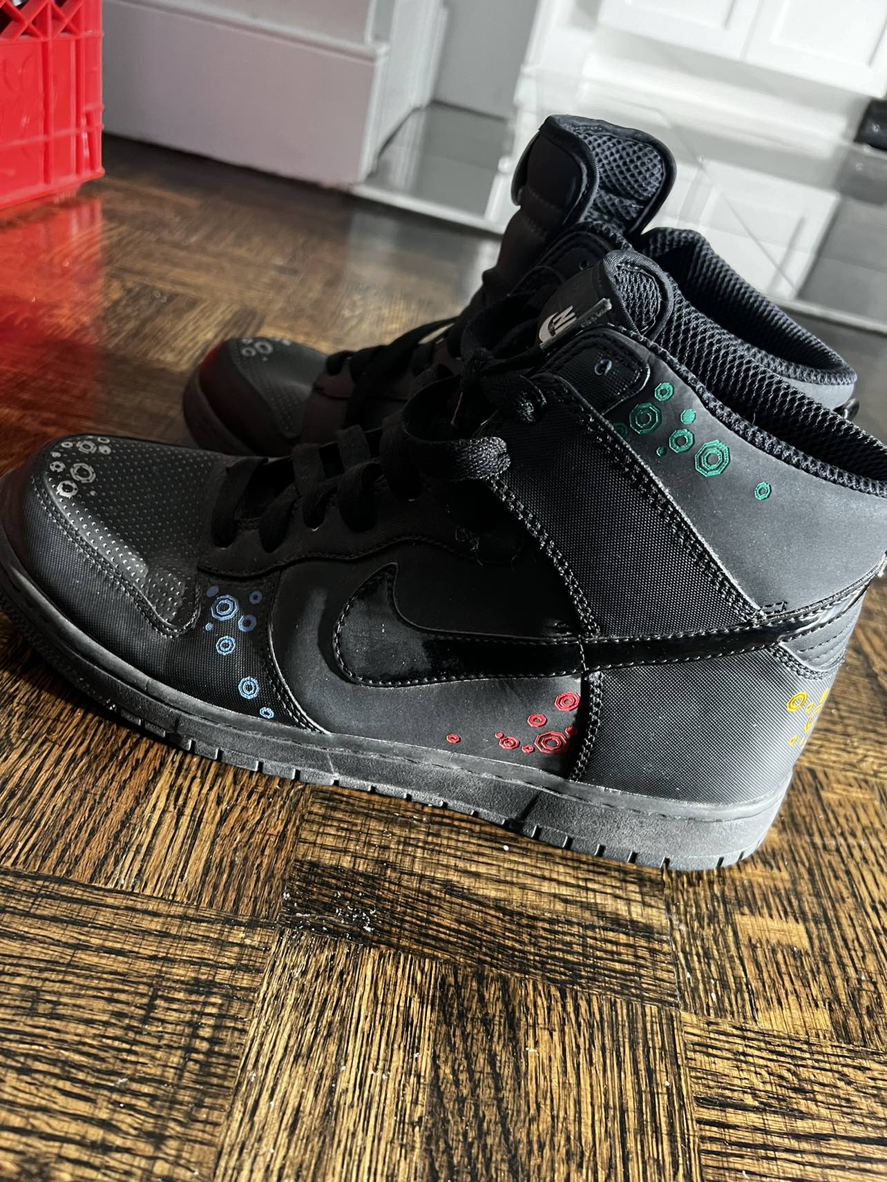 Rare nike high dunk supreme 2008 Beijing Olympic shoes - photo 3