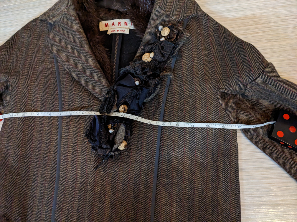 Marni Winter wool Corsage coat Sz 38 🥕 image indicator(6)