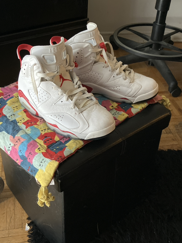 Jordan 6 Retro Red & white