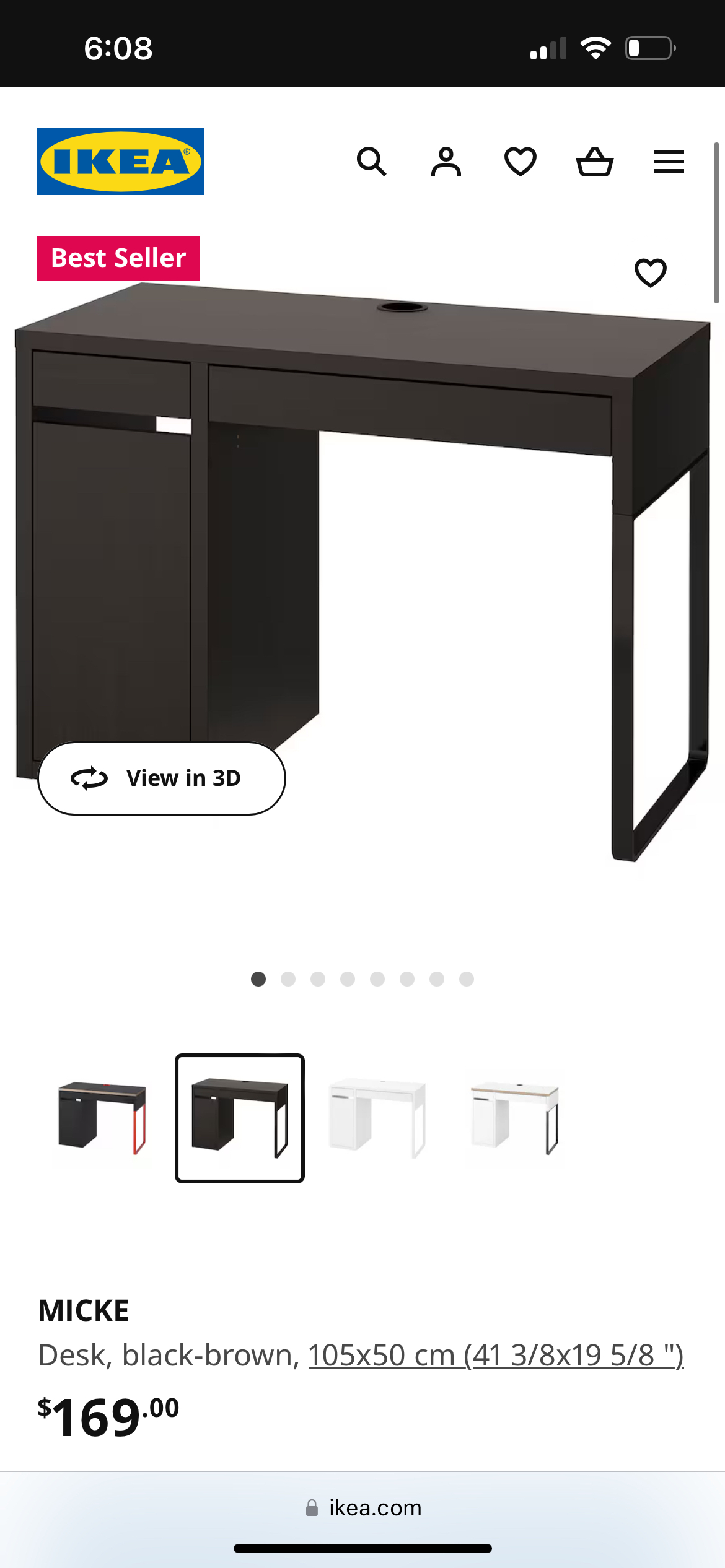 IKEA MICKE Desk + MICKE Storage unit image indicator(3)