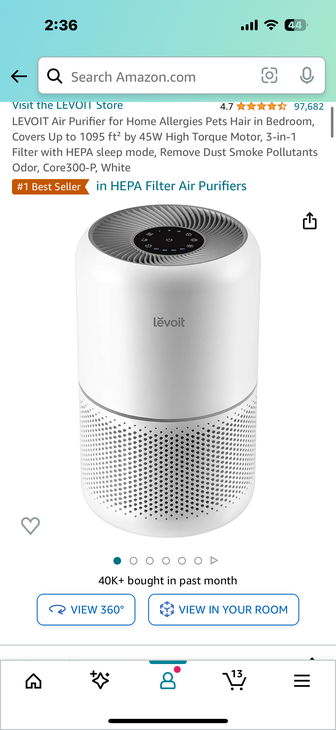 Levoit air purifier - photo 2