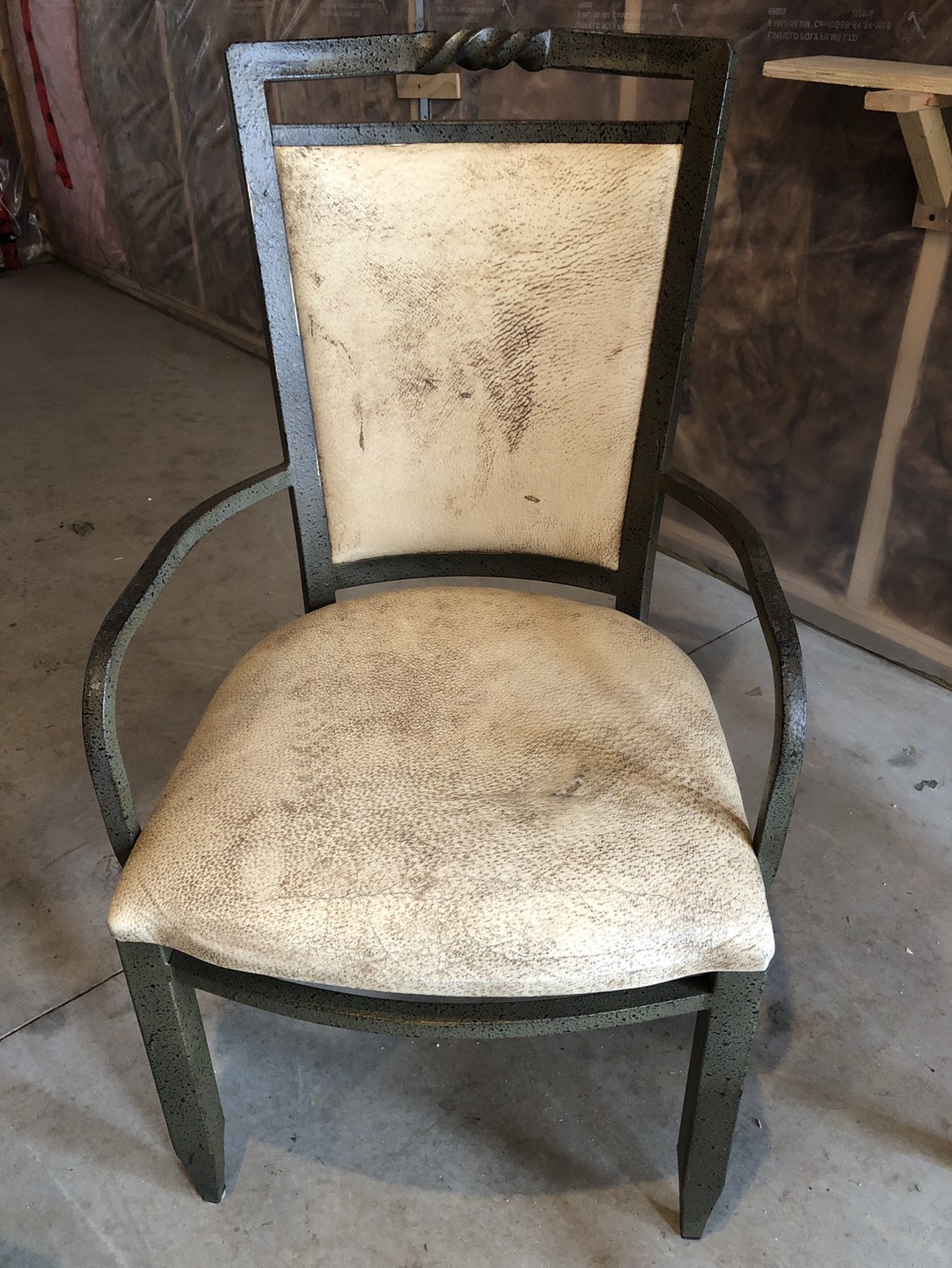 Solid wrought iron chairs