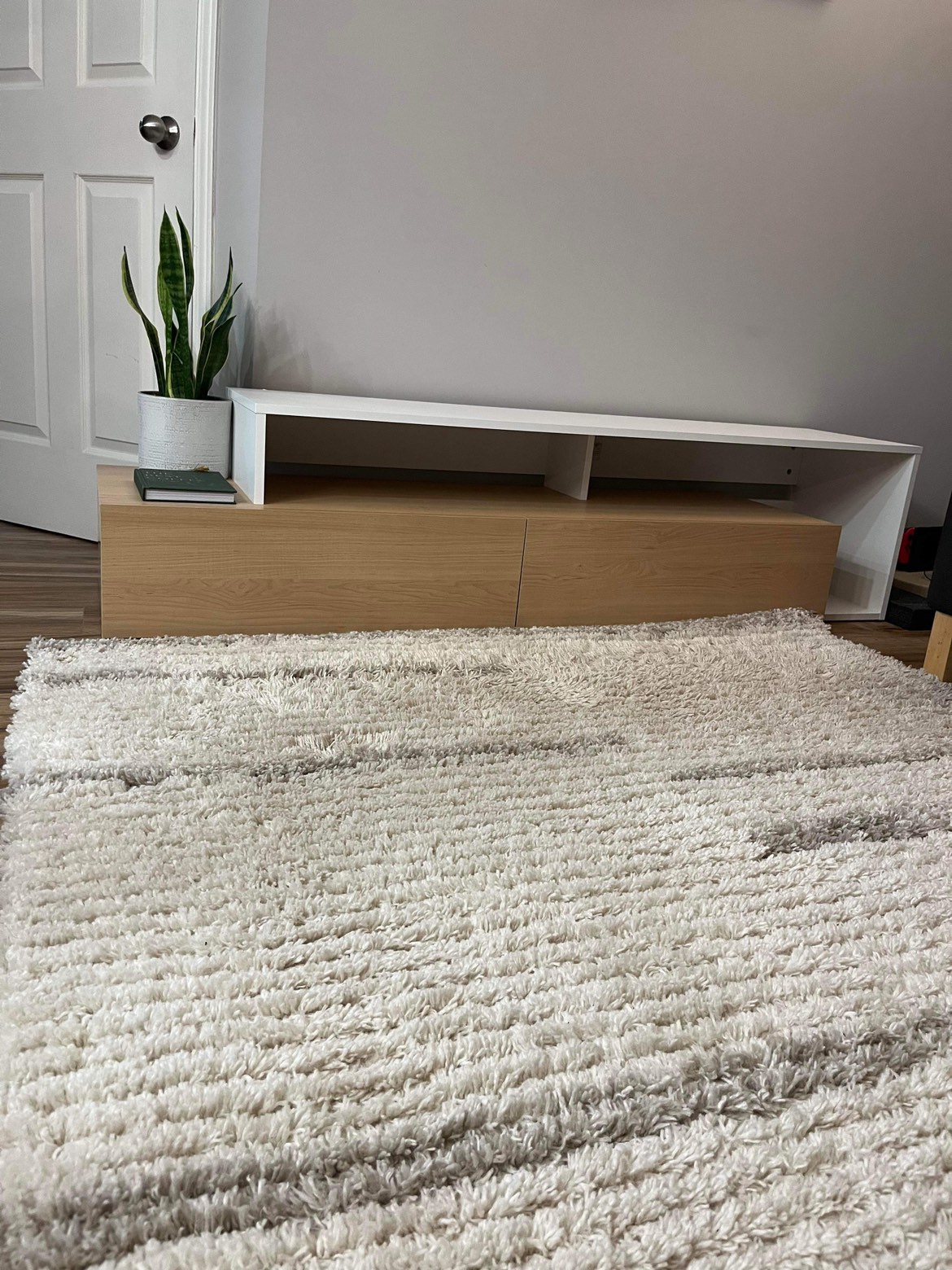 Striped ribbed shag rug from Simons