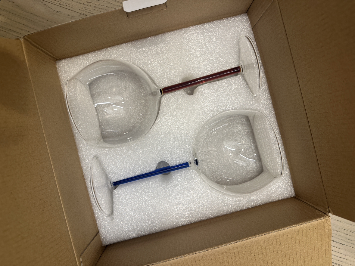 Wine glasses from MoMA