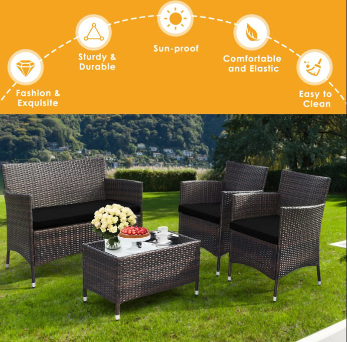5 Piece Patio Furniture with Cushions - photo 2