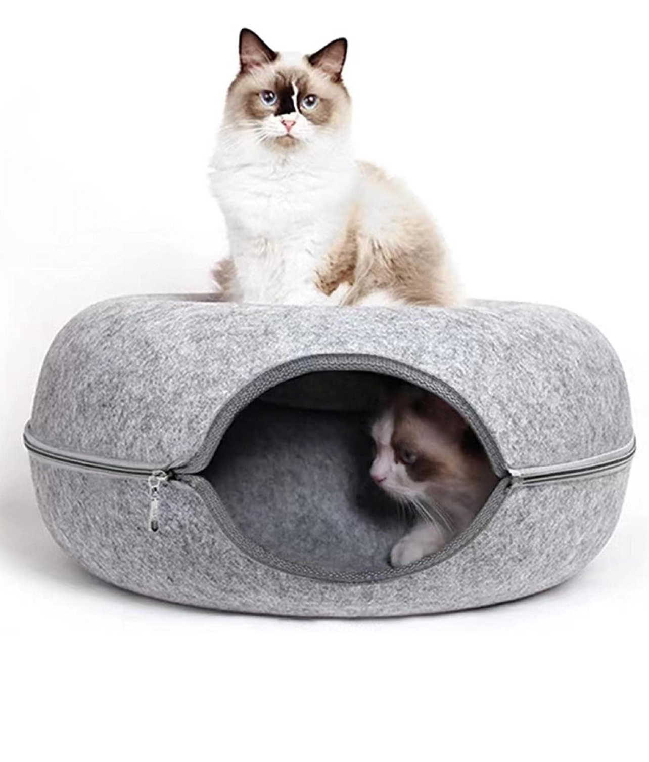 New  Cat Tunnel- Tunnel Bed- Pet Tunnel- Doughnut Cat Bed thumbnail