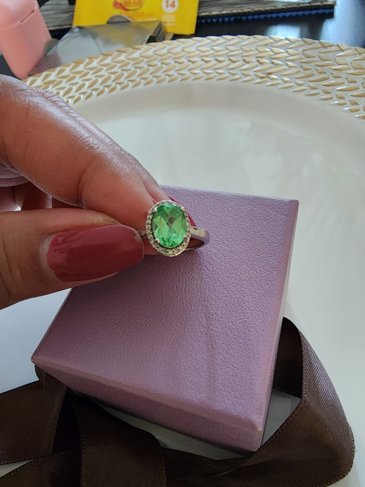 Michael hill silver ring  size 6 image indicator(7)