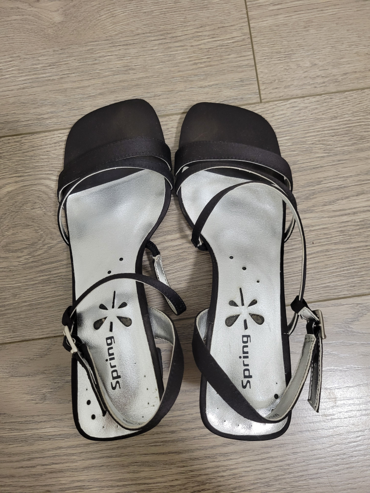 🏈 Spring Black Block Heel Sandal Strap (Size 37) image indicator(7)