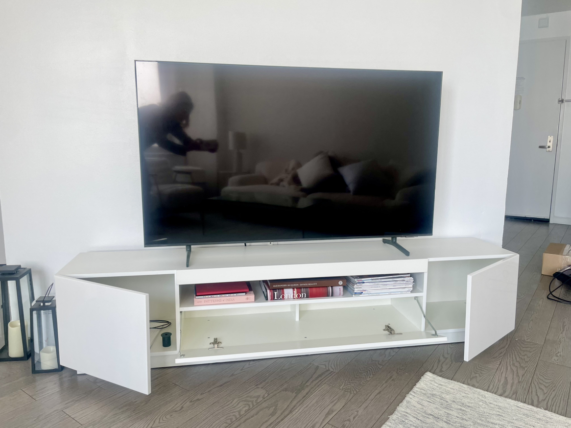 White Modern TV Stand - photo 2