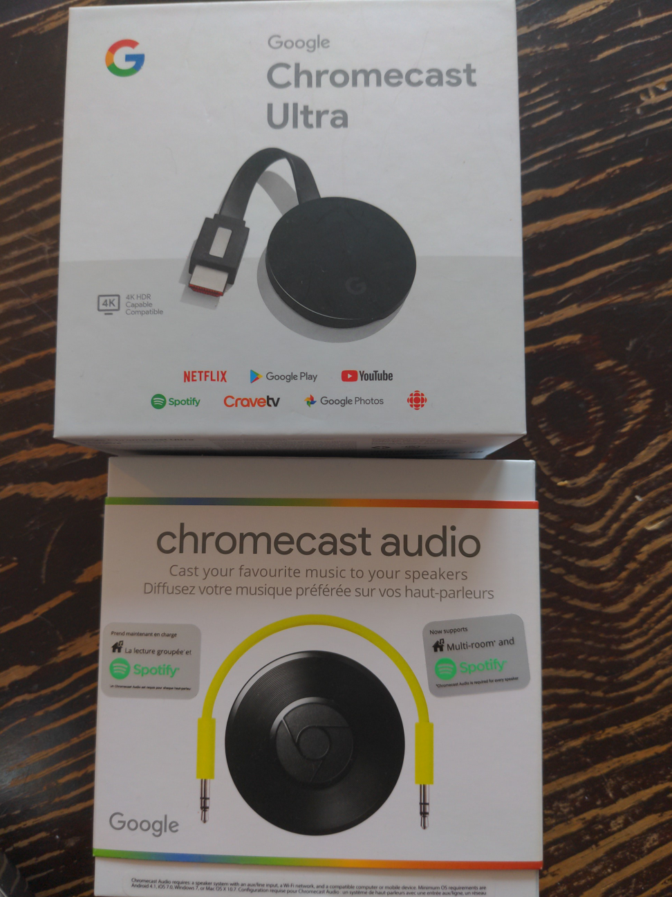 Google Combo - Chromecast Ultra 4k (1st gen) & Chromecast Audio thumbnail