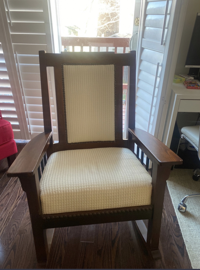 Lexington wooden rocking chair  with cushion seat