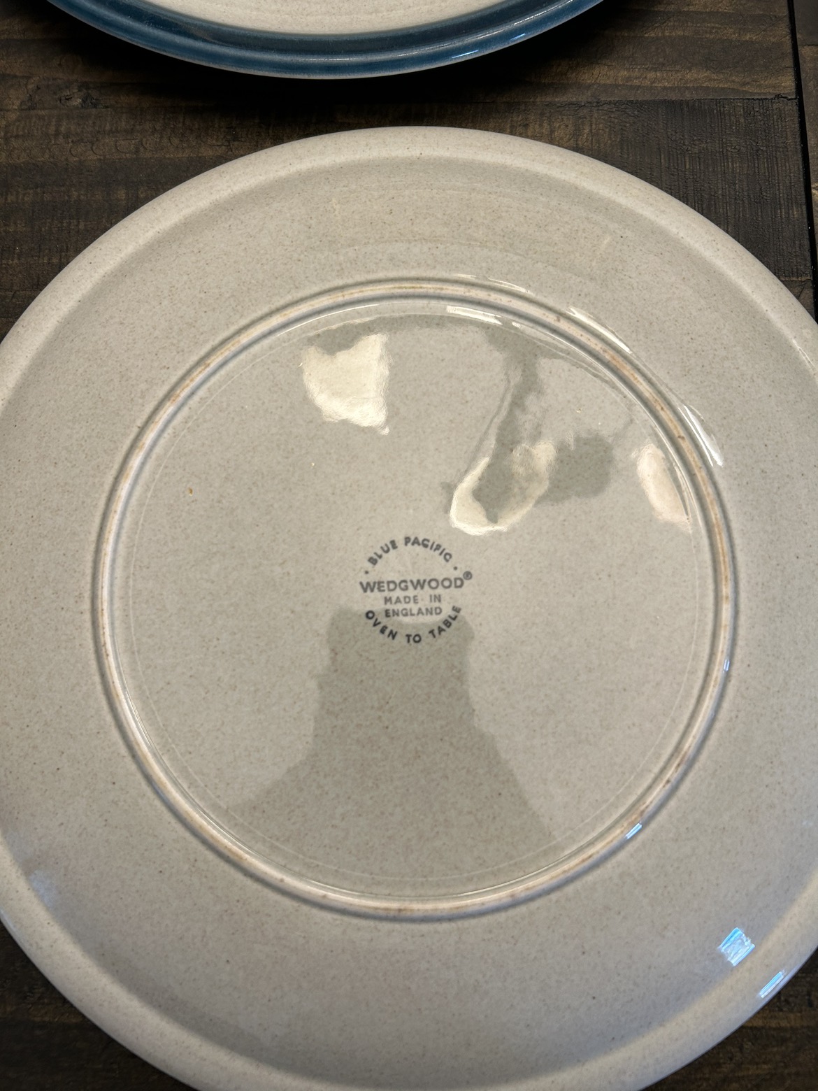 60 Piece Wedgewood Blue Pacific China set Antique image indicator(5)