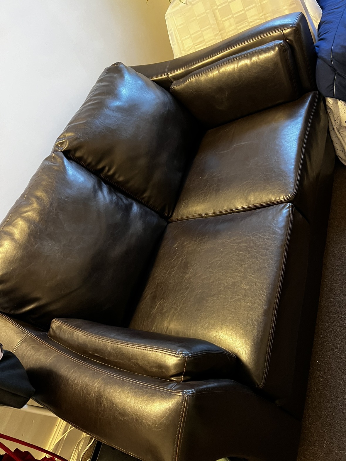 Couch (Not sure if real leather) - photo 3