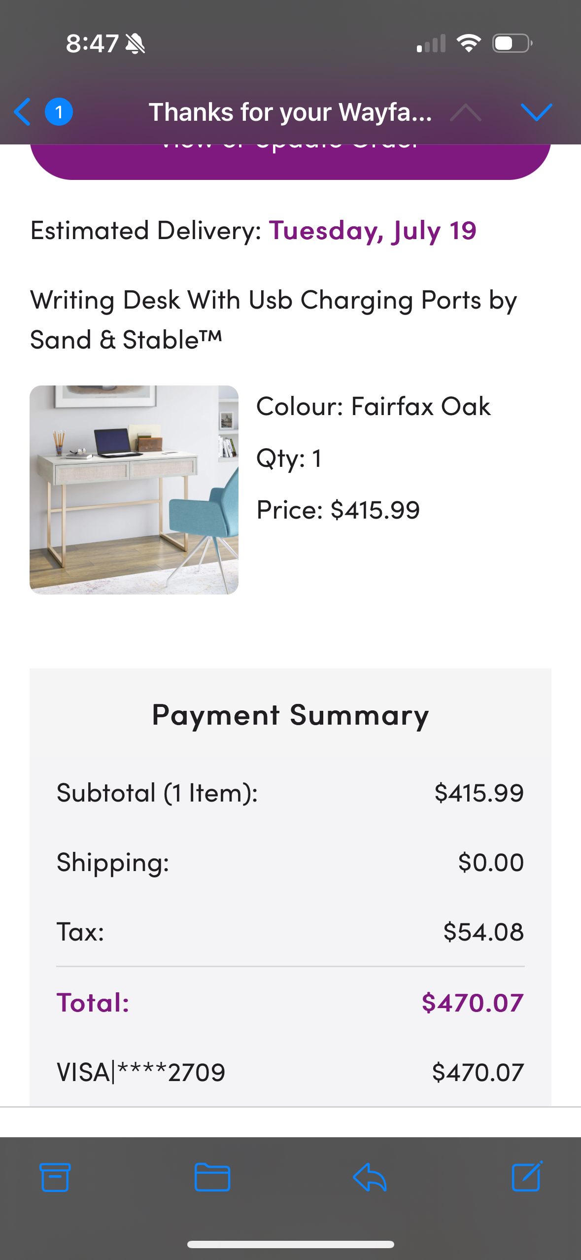 Large Beige and Gold Desk image indicator(7)