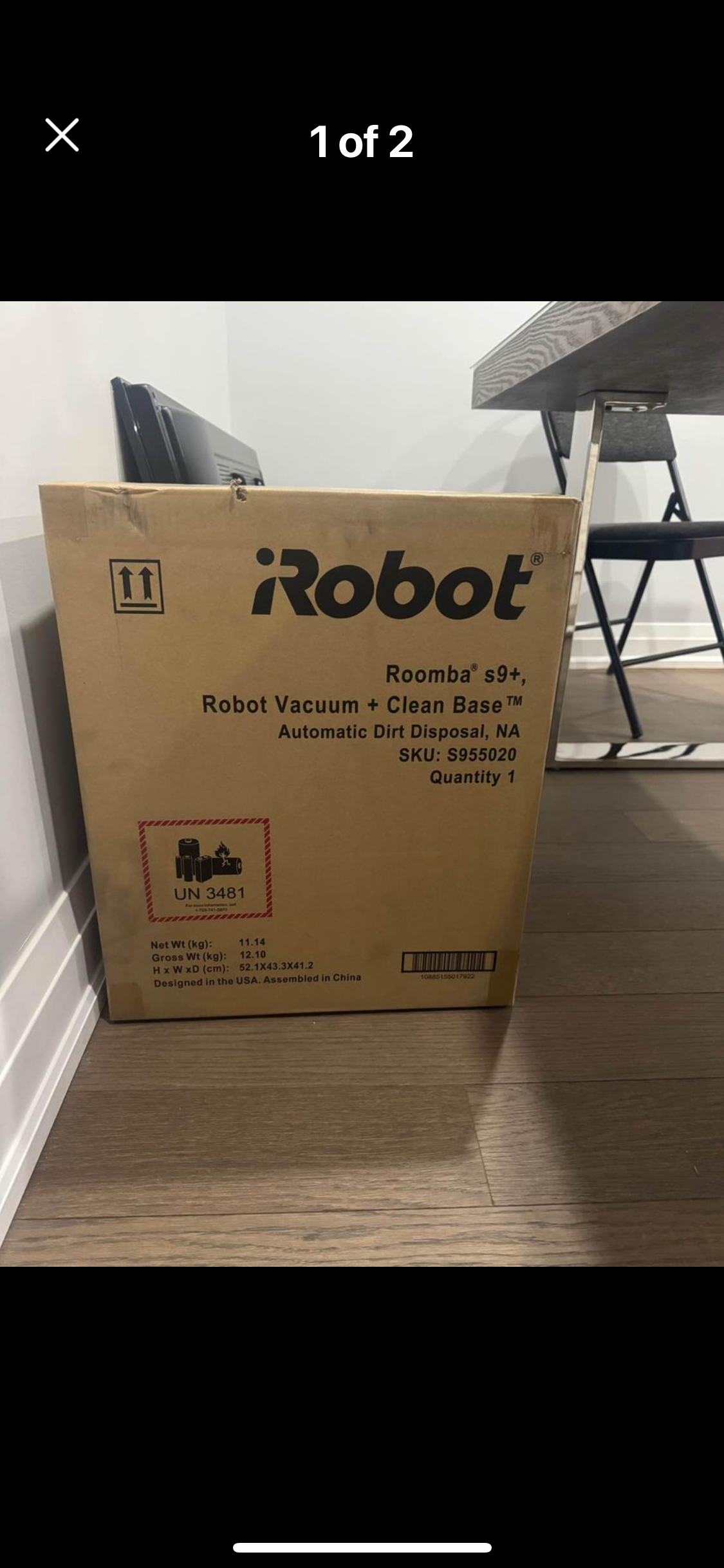 Robot vacuum roomba s9+