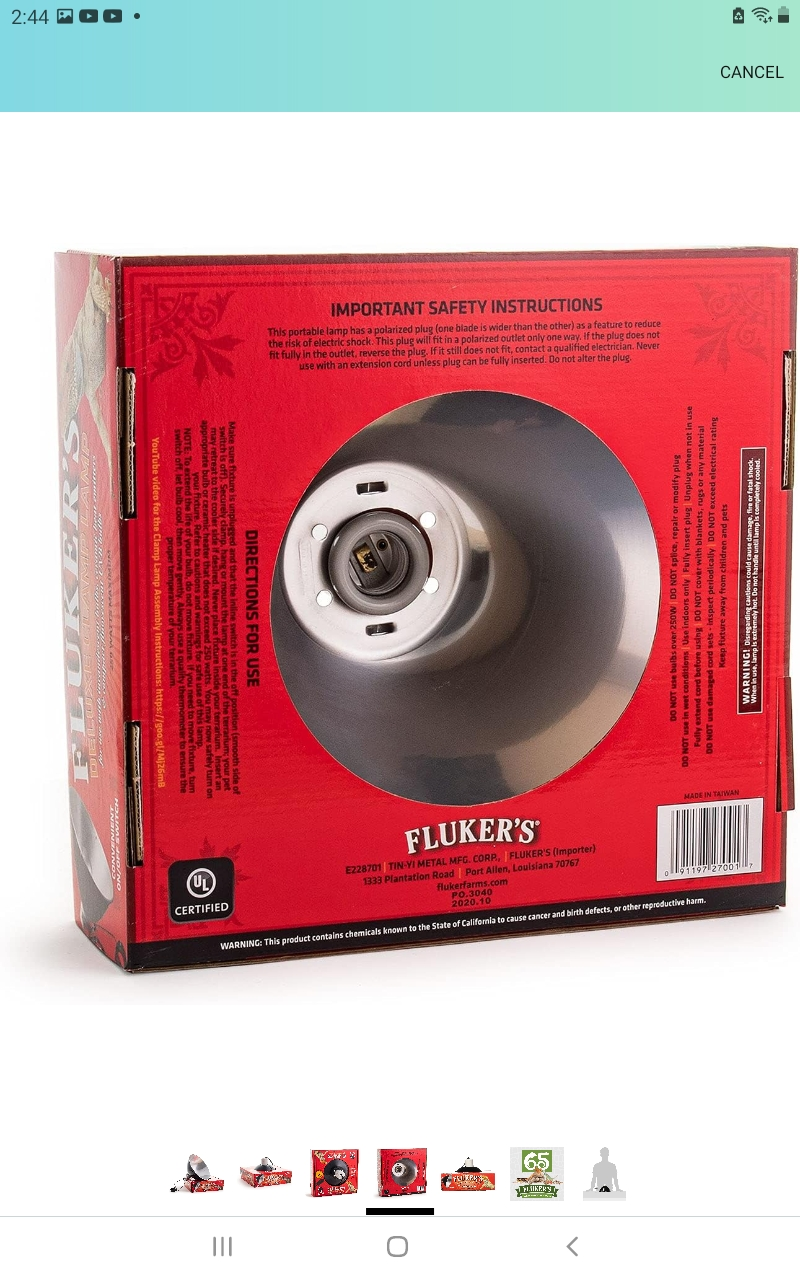 4 Fluker's Clamp Lamp with Switch - 10", Black - photo 4
