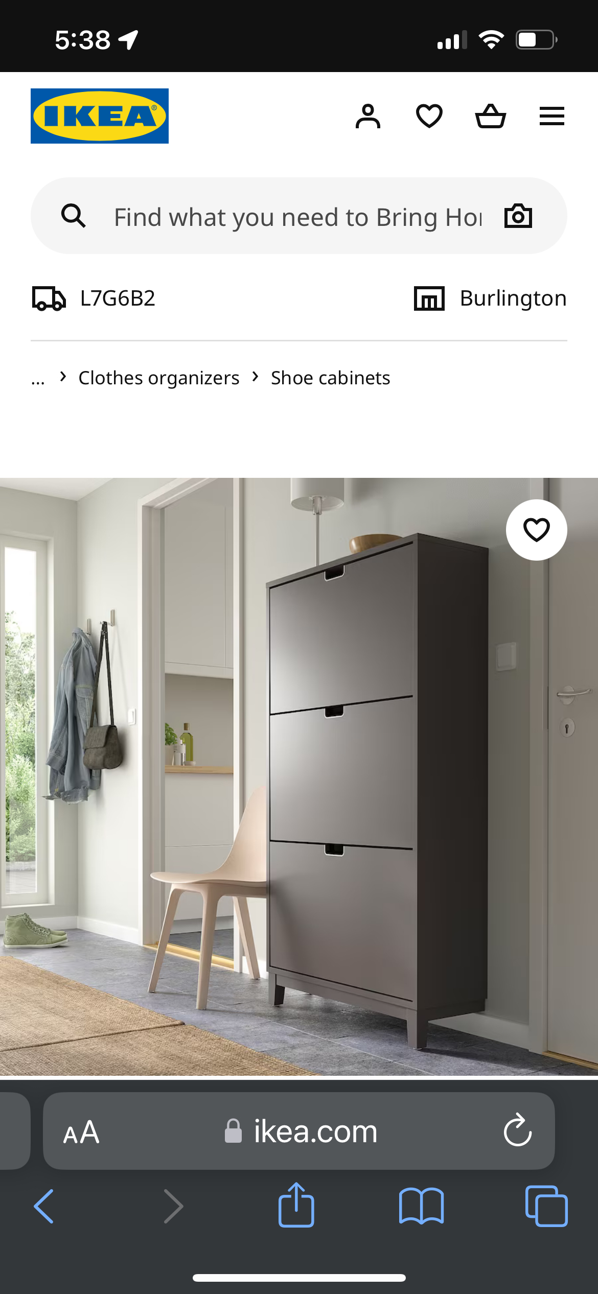 Black IKEA wall shoe storage image indicator(4)