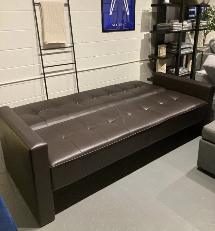 Canadian-Made Sofa Bed in Bonded Leather - photo 2