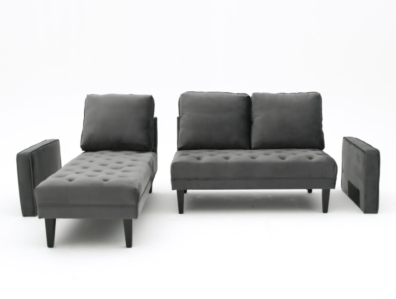 Structube TODD Interchangeable Sectional Velvet Sofa - photo 5